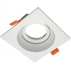 Σποτ Τετράγωνο Χωνευτό Βαθύ Κινητό Αλουμινίου Λευκό 21-340